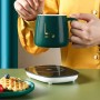 Tasse à café en céramique LUCKY, Rose avec sous-verre thermostatique pour boire, du thé, du café, du lait et de l'eau.