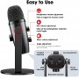 Microphone à condensateur USB professionnel, pour PC, téléphone, ordinateur de bureau, jeu, Podcast, enregistrement vocal