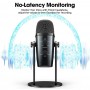 Microphone à condensateur USB professionnel, pour PC, téléphone, ordinateur de bureau, jeu, Podcast, enregistrement vocal