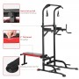 Tour d'entraînement gymnastique multifonctionnelle, charge 200 kg, réglable, pliable pour les côtes et les hanches