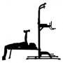 Tour d'entraînement gymnastique multifonctionnelle, charge 200 kg, réglable, pliable pour les côtes et les hanches