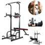 Tour d'entraînement gymnastique multifonctionnelle, charge 200 kg, réglable, pliable pour les côtes et les hanches