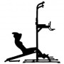 Tour d'entraînement gymnastique multifonctionnelle, charge 200 kg, réglable, pliable pour les côtes et les hanches