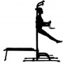 Tour d'entraînement gymnastique multifonctionnelle, charge 200 kg, réglable, pliable pour les côtes et les hanches