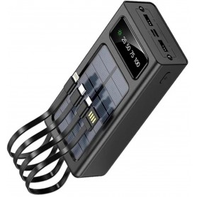 Power Bank Solaire MC- 003, 250000 mah, Chargeur Portable Batterie Externe à Charge Rapide avec CâBle