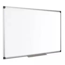 Tableau Blanc Magnétique 120x90cm Effaçable à Sec avec Cadre Slim en Aluminium