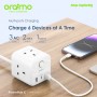 Adaptateur PowerHub Oraimo C Cube 6 en 1, charge rapide, contre les surintensités, les surtensions et les courts-circuits
