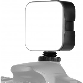 Mini lampe vidéo LED selfie universelle, 3W, 800LM, 6500K, 3 niveaux de luminosité