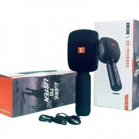 Microphone haut-parleur professionnel dynamique sans fil karaoké portable, Bluetooth, avec carte TF