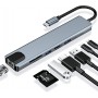 Adaptateur Hub USB C, 8 en 1, vers HDMI 4K, Ethernet RJ45, PD 87W, Port USB 3.0 et USB 2.0, Carte SD/TF, Type C
