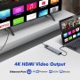 Adaptateur Hub USB C, 8 en 1, vers HDMI 4K, Ethernet RJ45, PD 87W, Port USB 3.0 et USB 2.0, Carte SD/TF, Type C