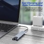 Adaptateur Hub USB C, 8 en 1, vers HDMI 4K, Ethernet RJ45, PD 87W, Port USB 3.0 et USB 2.0, Carte SD/TF, Type C