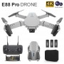 Drone E88 Pro, Quadricoptère Pliable avec Double Caméra 4K HD, Vol intelligent et stable