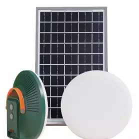 Lampe Solaire Portable SMK, Panneau solaire 5.5V/8W, Batterie 3.7V/7500mAh, LED 10W