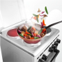 Cuisinière à Gaz NOBEL NGC5000S, 50x50, 4 Brûleurs avec four à Gaz, 1800W, Allumage par Bouton