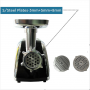 Hachoir à Viande Nobel Grinder Black NMG2500, 1800W en Aluminium, fonction réversible, - Performance et Solidité