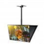 Support TV au Plafond pour 2 Écrans de 32" à 55", 360° d'Rotation - Polyvalence et Élégance