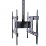 Support TV au Plafond pour 2 Écrans de 32" à 55", 360° d'Rotation - Polyvalence et Élégance