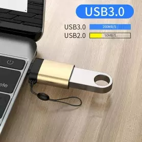 Adaptateur OTG MicroUSB-C vers USB 3.0 pour tablettes, disques durs, clés USB, etc
