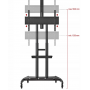 Support TV Chariot Mobile en Aluminium, NB AVA1800-70-1P -de 32" à 70" avec Support de Caméra et Étagère AV