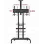 Support TV Chariot Mobile en Aluminium, NB AVA1800-70-1P -de 32" à 70" avec Support de Caméra et Étagère AV