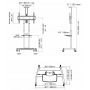 Support TV Chariot Mobile en Aluminium, NB AVA1800-70-1P -de 32" à 70" avec Support de Caméra et Étagère AV