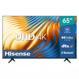 Hisense Smart TV 65‘’ A7H Ultra UHD 4K, Dolby Vision HDR, Commande Vocale à Distance, Netflix, YouTube, Prime Vidéo