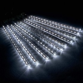 Jeux de lumière LED en Cascade blanc et bleu pour Noël, Illumination de fête, avec transformateur