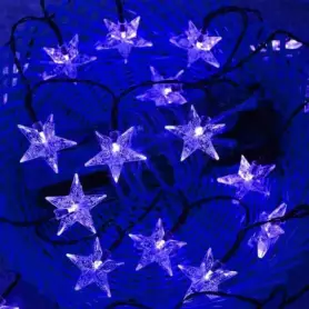 Guirlandes lumineuses de Noël 30 étoiles LED's MULTICOLORES 3.8m