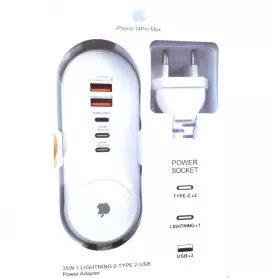 Station de charge PD, USB, Type-C, 25W, pour Iphone, Samsung… avec Interface de transmission à grande vitesse