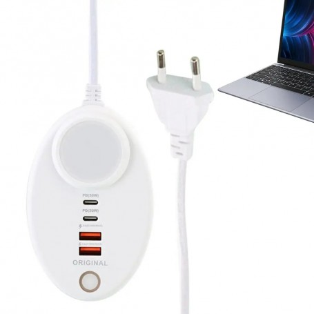 Chargeur de téléphone USB + type-c avec Led Light Chargeurs rapides  polyvalents pour téléphone portable