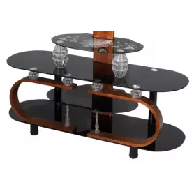 Table support TV, A19, de 32 à 55 pouces, en verre, 40 kg avec Angle de vision réglable