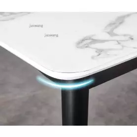 Table à manger en marbre de luxe moderne, 160 x 90 x 75 cm, Design moderne, élégant et durable - marron