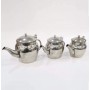 Pack de théière , 3pièces, Service à thé arabe, 18-10, en acier inoxydable, Polyvalent pour différentes cérémonies