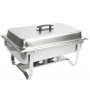 Chafing Dish Chauffe-Plat en Acier Inoxydable Plat-réchaud 11 litres, pour buffet, restaurant, fêtes
