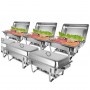 Chafing Dish Chauffe-Plat 9.5 litres en Acier Inoxydable Plat-réchaud, pour buffet, restaurant, fêtes