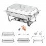 Chafing Dish Chauffe-Plat 9.5 litres en Acier Inoxydable Plat-réchaud, pour buffet, restaurant, fêtes