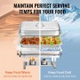 Chafing Dish Chauffe-Plat 9.5 litres en Acier Inoxydable Plat-réchaud, pour buffet, restaurant, fêtes