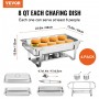 Chafing Dish Chauffe-Plat 9.5 litres en Acier Inoxydable Plat-réchaud, pour buffet, restaurant, fêtes