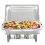 Chafing Dish Chauffe-Plat 9.5 litres en Acier Inoxydable Plat-réchaud, pour buffet, restaurant, fêtes