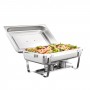 Chafing Dish Chauffe-Plat 9.5 litres en Acier Inoxydable Plat-réchaud, pour buffet, restaurant, fêtes