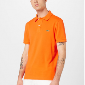 T-Shirt à col Polo Lacoste Slim Fit, 100% Coton – Orange  Élégance Décontractée