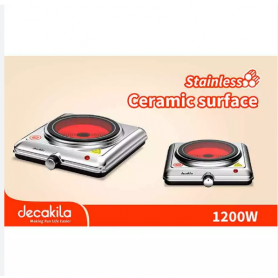 Réchaud Decakila KECC012M, 1200W Plaque Chauffante simple en Céramique