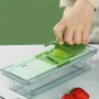 Mandoline Râpe Fruits Légumes Decakila KMTT083W, 6 en 1, Démontable, Avec protecteur de doigts