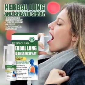 Spray Pulmonaire et Respiratoire à Base de Plantes, améliore la santé de vos poumons