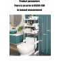 Étagère de Rangement pour Toilettes 3 couches, ajustable en Acier Inoxydable - Blanc