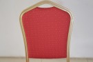 Chaises de banquet vintage empilable rouge en métal doré pour les événements et les réunions