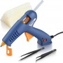 Pistolet à colle chaud Vastar, 60W pour loisirs créatifs, anti-goutte à double couche - Bleu