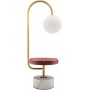 Veilleuse, Lampe de table Hsyile avec ports USB et chargeur sans fil , contemporain laiton brossé