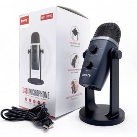 Microphone USB Professionnel Jmary MC-PW10, Plug and Play , Sans fil, Volume et Écho, Moniteur en Temps Réel